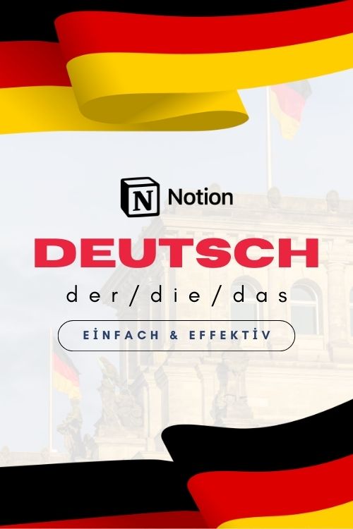 Kostenlose Notion Vorlage: Meistere „der, die, das“ – Deutsch lernen mit Übersetzungen in Türkisch, Englisch, Ukrainisch & Albanisch